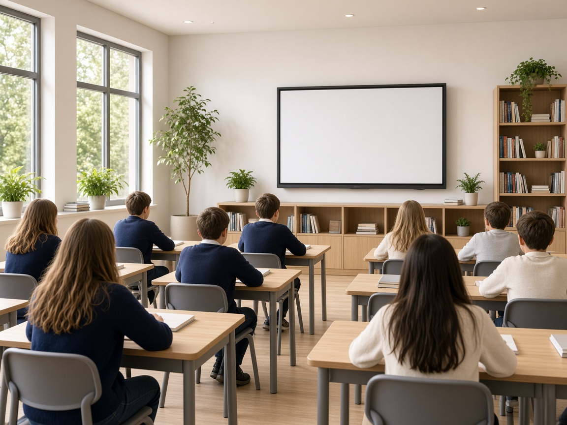 A calm morning in the smart classroom.